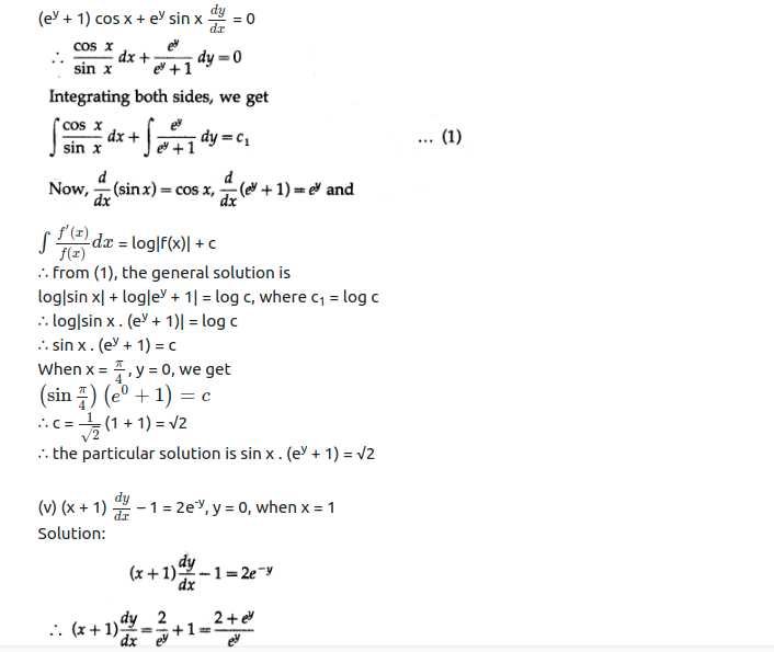 Maharashtra Board Solutions Class 12-Arts & Science Maths (Part 2): Chapter 6- Differential Equations Ex 6.3