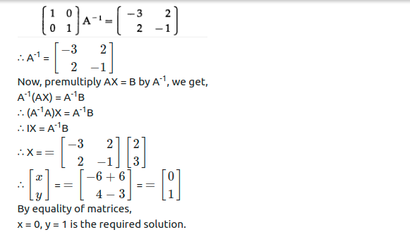 Maharashtra Board Solutions Class 12-Arts & Science Maths (Part 1): Chapter 2- Matrices