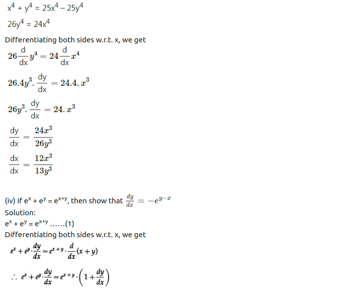 Maharashtra Board Solutions Class 12-Arts & Science Maths (Part 2): Chapter 1- Differentiation Ex 1.3