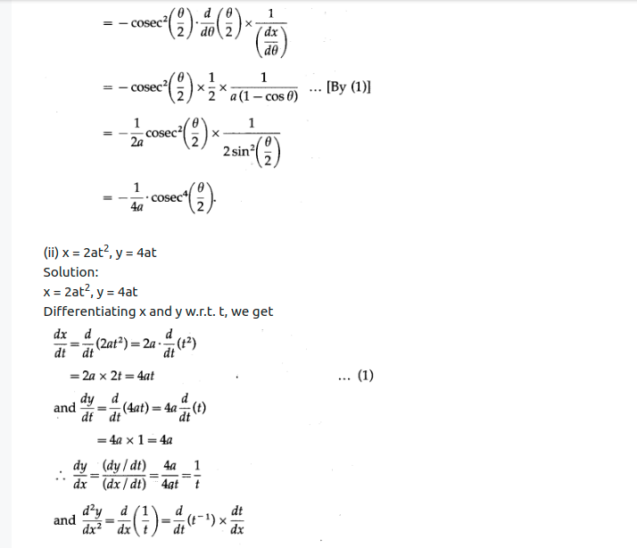 Maharashtra Board Solutions Class 12-Arts & Science Maths (Part 2): Chapter 1- Differentiation Ex 1.5