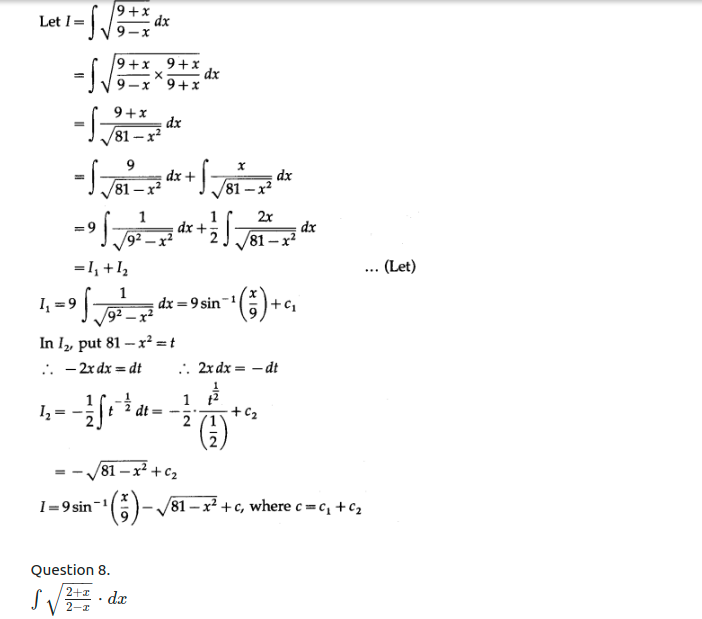Maharashtra Board Solutions Class 12-Arts & Science Maths (Part 2): Chapter 3- Indefinite Integration Ex 3.2 (B)