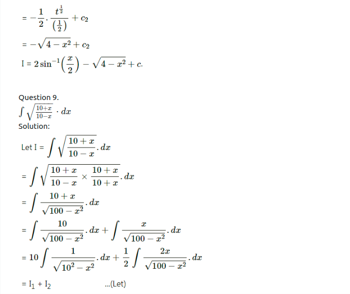 Maharashtra Board Solutions Class 12-Arts & Science Maths (Part 2): Chapter 3- Indefinite Integration Ex 3.2 (B)