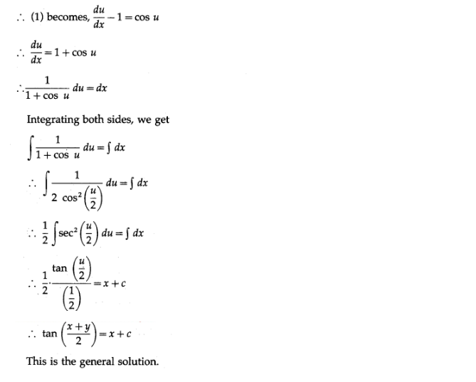 Maharashtra Board Solutions Class 12-Arts & Science Maths (Part 2): Chapter 6- Differential Equations Ex 6.3