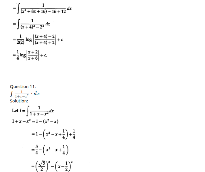 Maharashtra Board Solutions Class 12-Arts & Science Maths (Part 2): Chapter 3- Indefinite Integration Ex 3.2 (B)