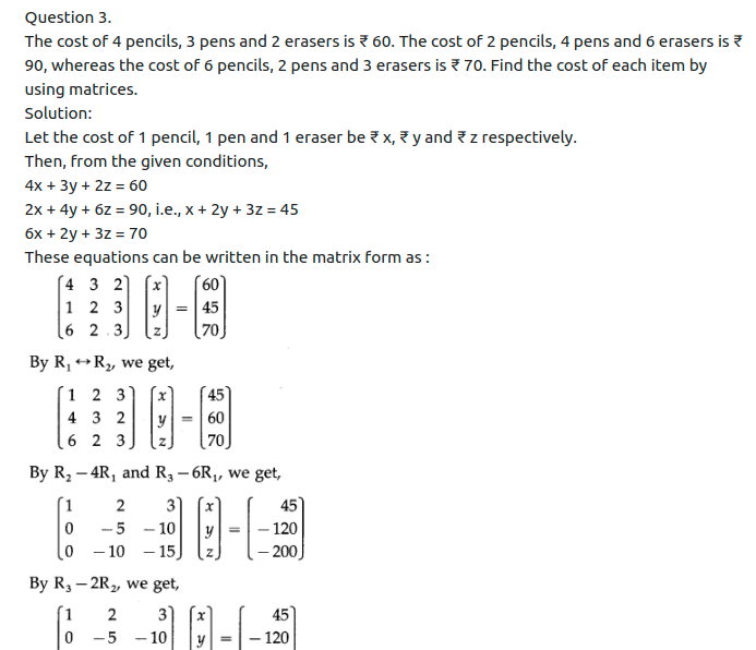 Maharashtra Board Solutions Class 12-Arts & Science Maths (Part 1): Chapter 2- Matrices