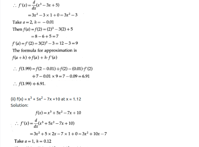 Maharashtra Board Solutions Class 12-Arts & Science Maths (Part 2): Chapter 2- Applications of Derivatives Ex 2.2