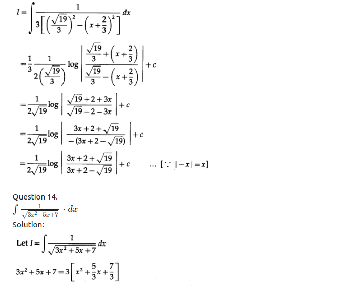 Maharashtra Board Solutions Class 12-Arts & Science Maths (Part 2): Chapter 3- Indefinite Integration Ex 3.2 (B)