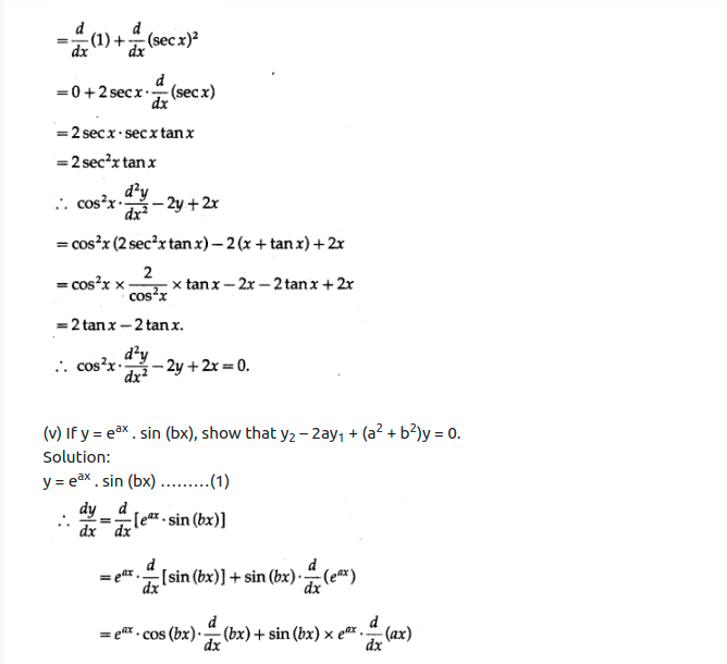Maharashtra Board Solutions Class 12-Arts & Science Maths (Part 2): Chapter 1- Differentiation Ex 1.5