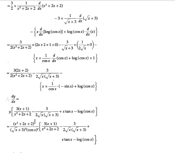 Maharashtra Board Solutions Class 12-Arts & Science Maths (Part 2): Chapter 1- Differentiation Ex 1.3