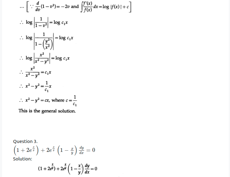 Maharashtra Board Solutions Class 12-Arts & Science Maths (Part 2): Chapter 6- Differential Equations Ex 6.4
