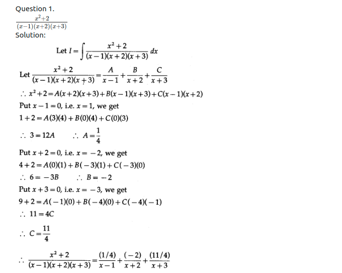 Maharashtra Board Solutions Class 12-Arts & Science Maths (Part 2): Chapter 3- Indefinite Integration Ex 3.4