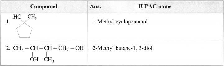 Maharashtra Board Solutions Class 12 Chemistry: Chapter 11- Alcohols, Phenols and Ethers Question 6