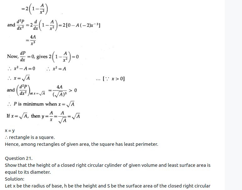 Maharashtra Board Solutions Class 12-Arts & Science Maths (Part 2): Chapter 2- Applications of Derivatives Ex 2.4