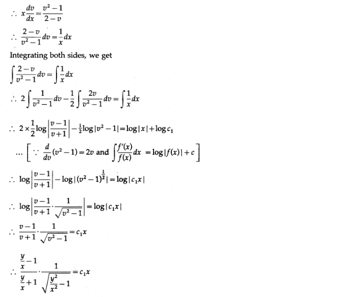 Maharashtra Board Solutions Class 12-Arts & Science Maths (Part 2): Chapter 6- Differential Equations Ex 6.4