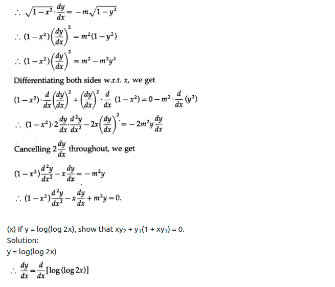 Maharashtra Board Solutions Class 12-Arts & Science Maths (Part 2): Chapter 1- Differentiation Ex 1.5