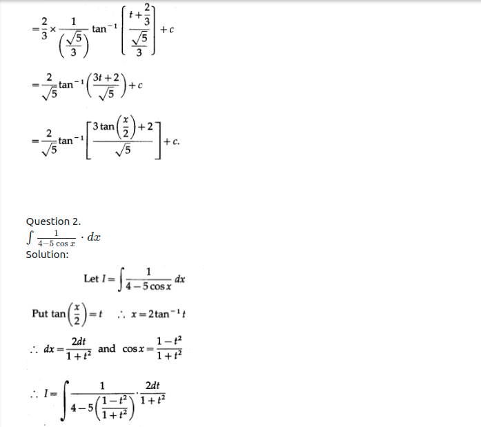 Maharashtra Board Solutions Class 12-Arts & Science Maths (Part 2): Chapter 3- Indefinite Integration Ex 3.2 (B)
