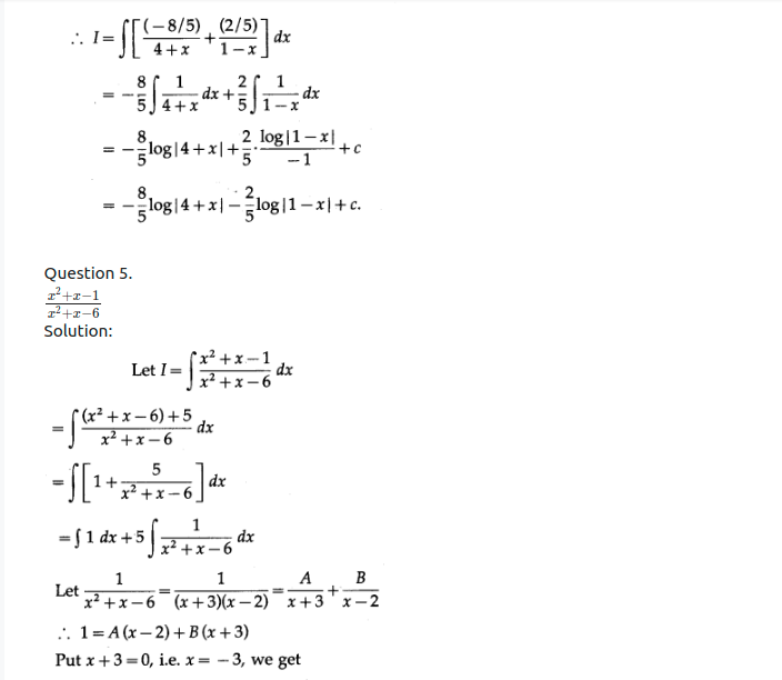 Maharashtra Board Solutions Class 12-Arts & Science Maths (Part 2): Chapter 3- Indefinite Integration Ex 3.4