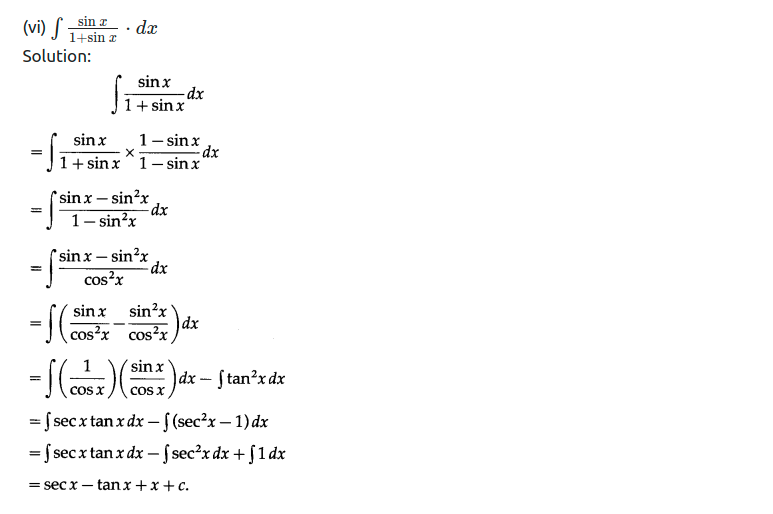 Maharashtra Board Solutions Class 12-Arts & Science Maths (Part 2): Chapter 3- Indefinite Integration Ex 3.1