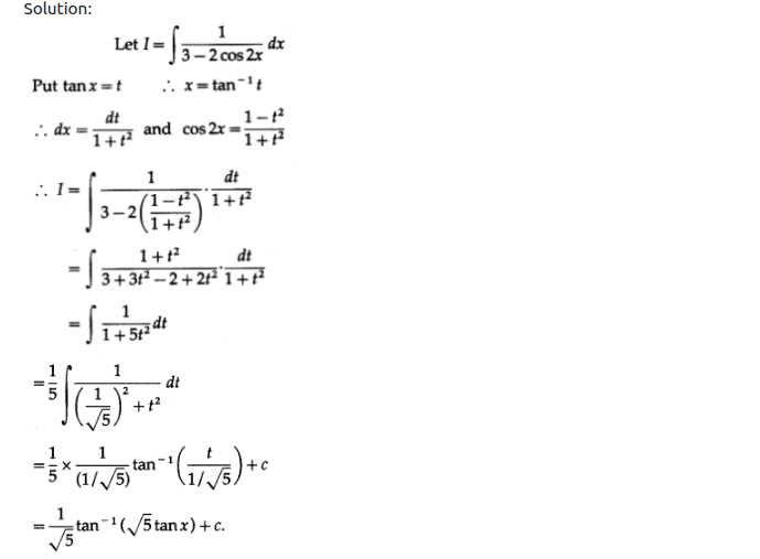 Maharashtra Board Solutions Class 12-Arts & Science Maths (Part 2): Chapter 3- Indefinite Integration Ex 3.2 (B)