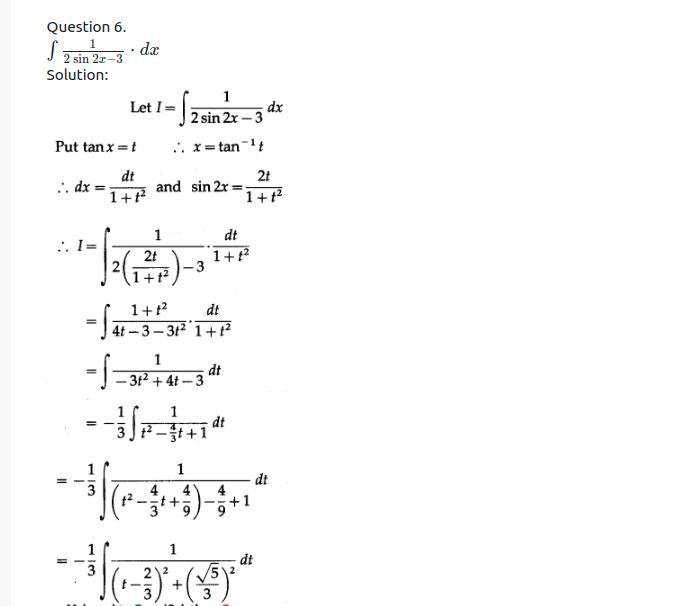 Maharashtra Board Solutions Class 12-Arts & Science Maths (Part 2): Chapter 3- Indefinite Integration Ex 3.2 (B)