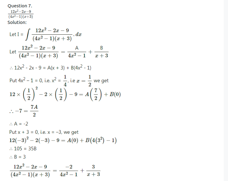 Maharashtra Board Solutions Class 12-Arts & Science Maths (Part 2): Chapter 3- Indefinite Integration Ex 3.4