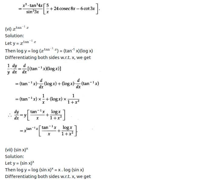 Maharashtra Board Solutions Class 12-Arts & Science Maths (Part 2): Chapter 1- Differentiation Ex 1.3
