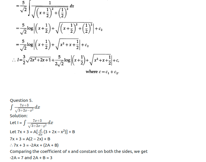 Maharashtra Board Solutions Class 12-Arts & Science Maths (Part 2): Chapter 3- Indefinite Integration Ex 3.2 (C)