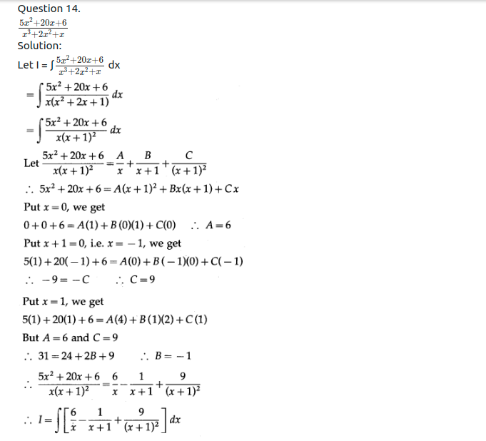 Maharashtra Board Solutions Class 12-Arts & Science Maths (Part 2): Chapter 3- Indefinite Integration Ex 3.4