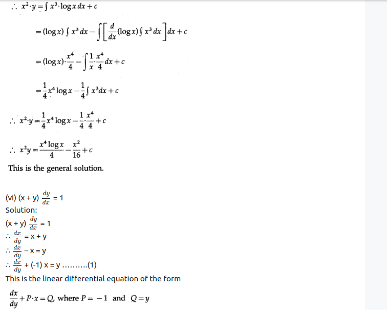 Maharashtra Board Solutions Class 12-Arts & Science Maths (Part 2): Chapter 6- Differential Equations Ex 6.5