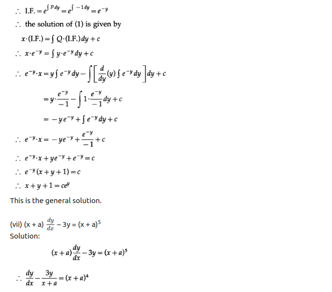 Maharashtra Board Solutions Class 12-Arts & Science Maths (Part 2): Chapter 6- Differential Equations Ex 6.5