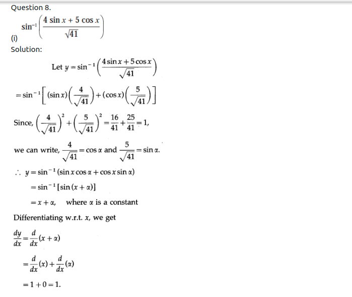 Maharashtra Board Solutions Class 12-Arts & Science Maths (Part 2): Chapter 1- Differentiation Ex 1.2