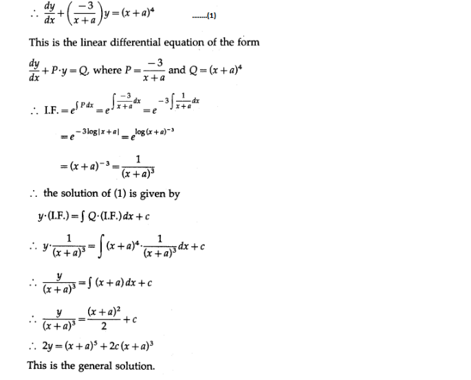 Maharashtra Board Solutions Class 12-Arts & Science Maths (Part 2): Chapter 6- Differential Equations Ex 6.5