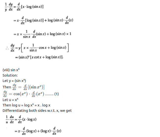 Maharashtra Board Solutions Class 12-Arts & Science Maths (Part 2): Chapter 1- Differentiation Ex 1.3