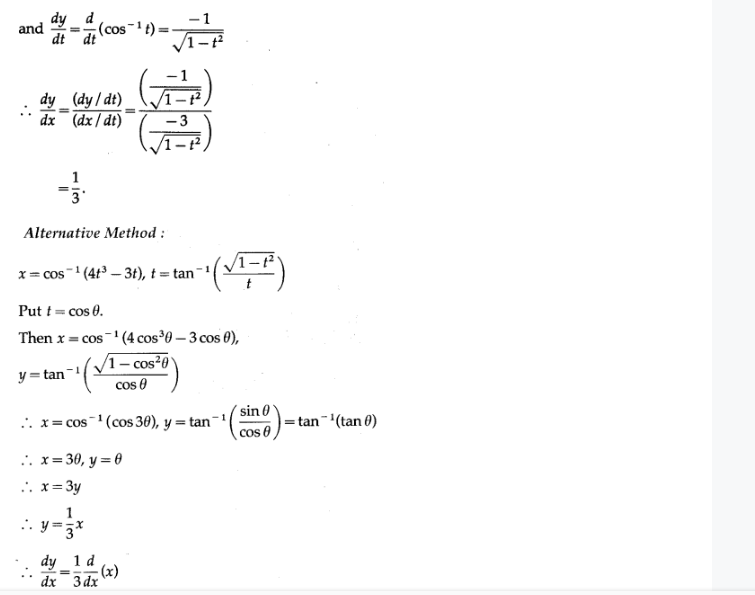Maharashtra Board Solutions Class 12-Arts & Science Maths (Part 2): Chapter 1- Differentiation Ex 1.4