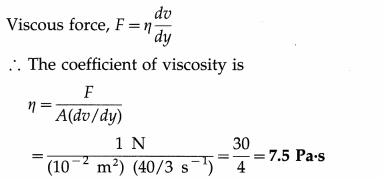 Maharashtra Board Solutions Class 12 Physics: Chapter 2- Mechanical Properties of Fluids Question 13