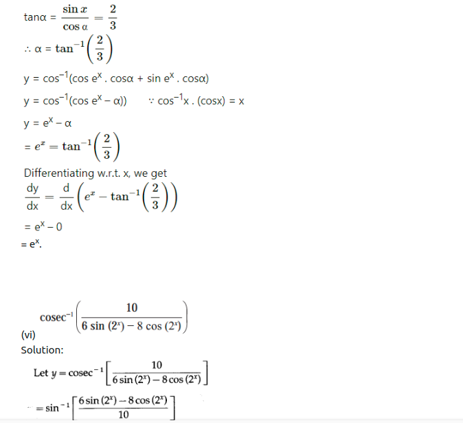 Maharashtra Board Solutions Class 12-Arts & Science Maths (Part 2): Chapter 1- Differentiation Ex 1.2