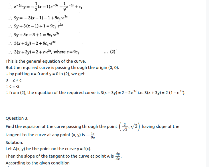 Maharashtra Board Solutions Class 12-Arts & Science Maths (Part 2): Chapter 6- Differential Equations Ex 6.5
