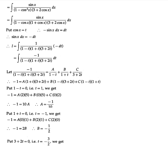 Maharashtra Board Solutions Class 12-Arts & Science Maths (Part 2): Chapter 3- Indefinite Integration Ex 3.4