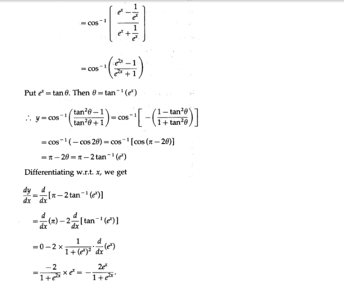 Maharashtra Board Solutions Class 12-Arts & Science Maths (Part 2): Chapter 1- Differentiation Ex 1.2