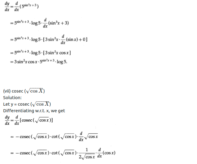 Maharashtra Board Solutions Class 12-Arts & Science Maths (Part 2): Chapter 1- Differentiation Ex 1.1