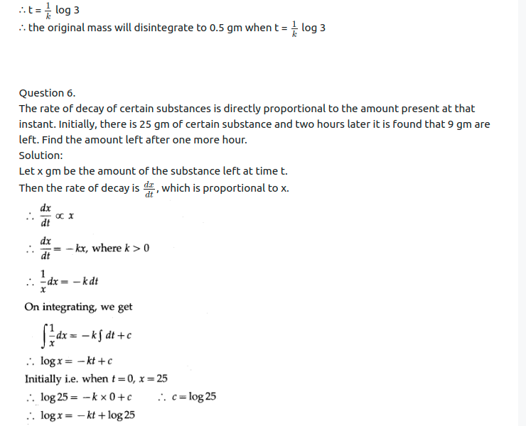 Maharashtra Board Solutions Class 12-Arts & Science Maths (Part 2): Chapter 6- Differential Equations Ex 6.6