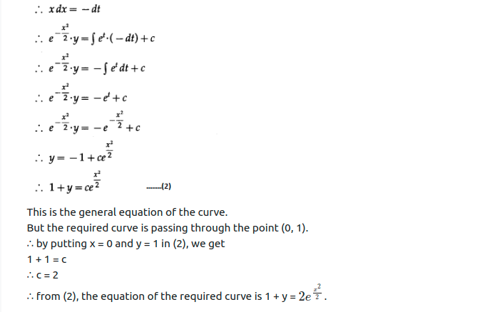 Maharashtra Board Solutions Class 12-Arts & Science Maths (Part 2): Chapter 6- Differential Equations Ex 6.5