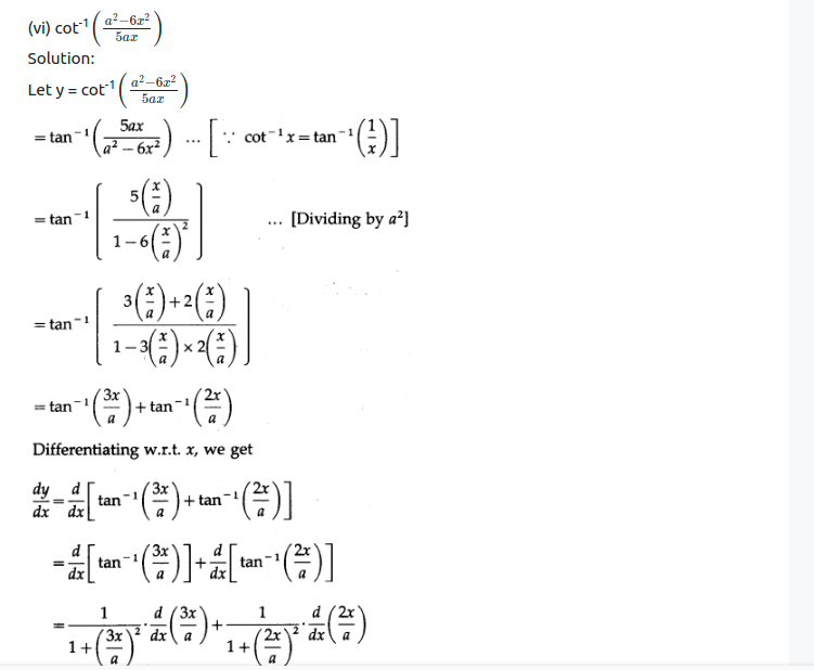 Maharashtra Board Solutions Class 12-Arts & Science Maths (Part 2): Chapter 1- Differentiation Ex 1.2