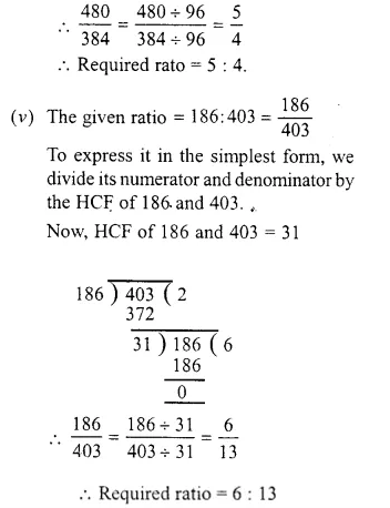 RS Aggarwal Solutions for Class 6 Maths Chapter 10–Ratio, Proportion and Unitary Method Ex 10A Question 2