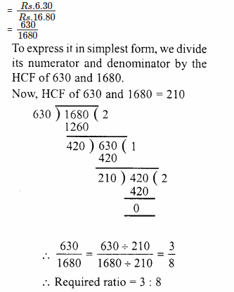 RS Aggarwal Solutions for Class 6 Maths Chapter 10–Ratio, Proportion and Unitary Method Ex 10A Question 3