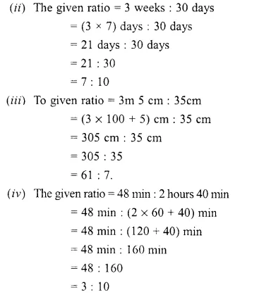 RS Aggarwal Solutions for Class 6 Maths Chapter 10–Ratio, Proportion and Unitary Method Ex 10A Question 3
