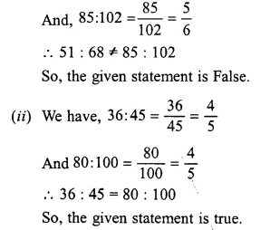 RS Aggarwal Solutions for Class 6 Maths Chapter 10–Ratio, Proportion and Unitary Method Ex 10B Question 4
