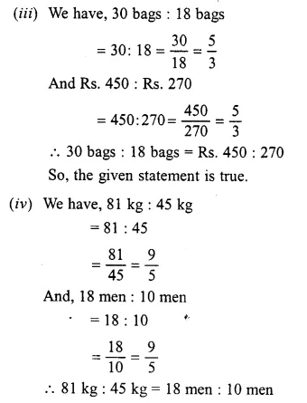 RS Aggarwal Solutions for Class 6 Maths Chapter 10–Ratio, Proportion and Unitary Method Ex 10B Question 4