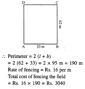 RS Aggarwal Solutions for Class 6 Maths Chapter 21–Concept of Perimeter and Area Ex 21A Question 2