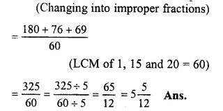 RS Aggarwal Solutions for Class 6 Maths Chapter 5–Fractions Ex 5CE Question 11